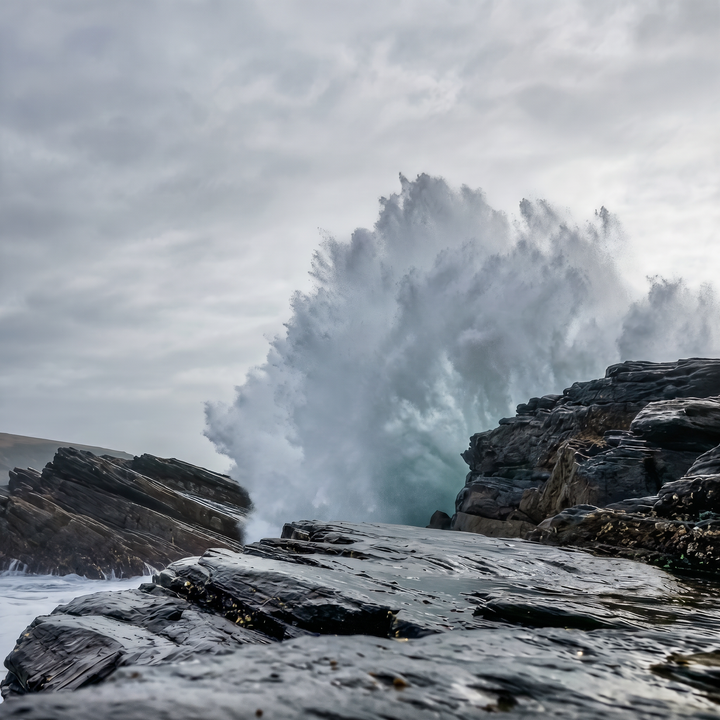 Cornish coast at dusk