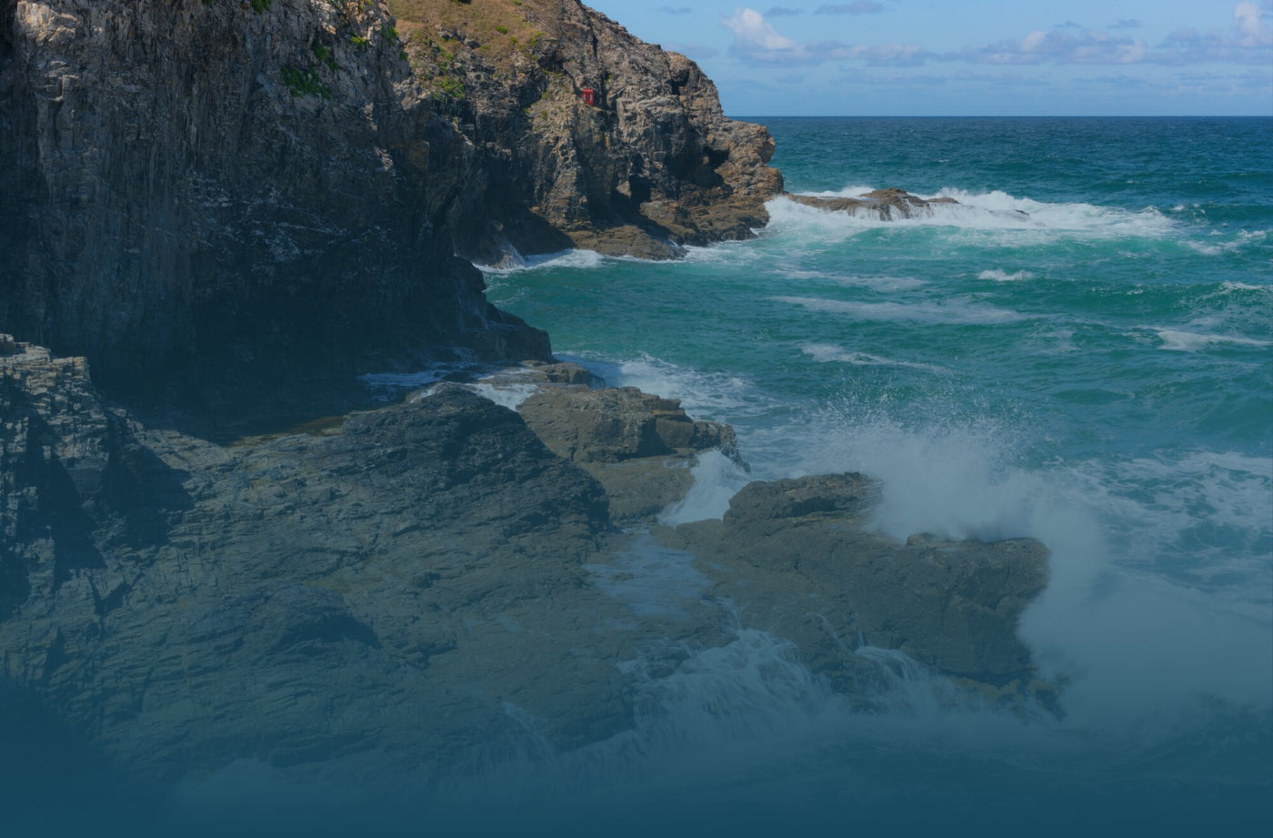 Cornish coastline at golden hour